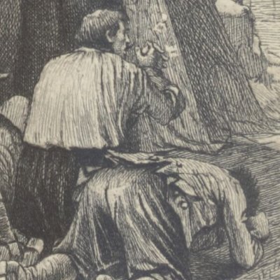 Le curé de Domfront (Roman comique, Jouaust, 1880) - L. Flameng