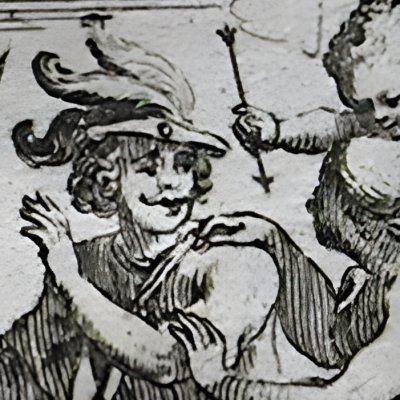 Dorinde tente de retenir Silvio (Pastor fido, A. II, Amsterdam, Elzevier, 1678)