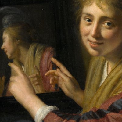 Jeune femme au miroir (version d’Amsterdam) - Paulus Moreelse