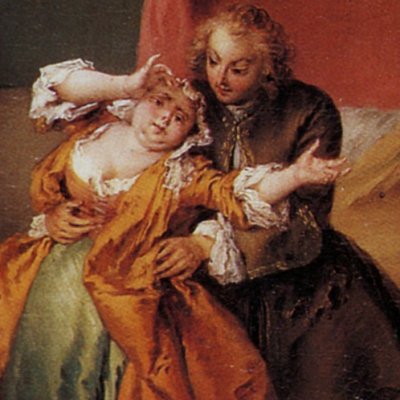 Madame Bouvillon ouvre à Ragotin qui lui fait une bosse  (Roman comique) - Pater