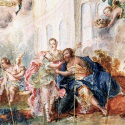 Les noces de Jupiter et de Junon (éventail)