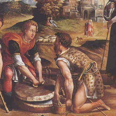 Jacob rencontre Rachel au puits - Maître des douze apôtres