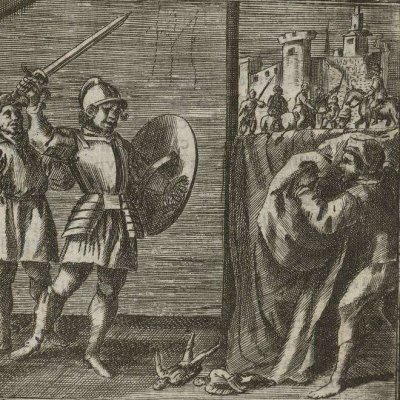 Attaque du théâtre de marionnettes (Don Quichotte, Madrid, 1674) - Obregón