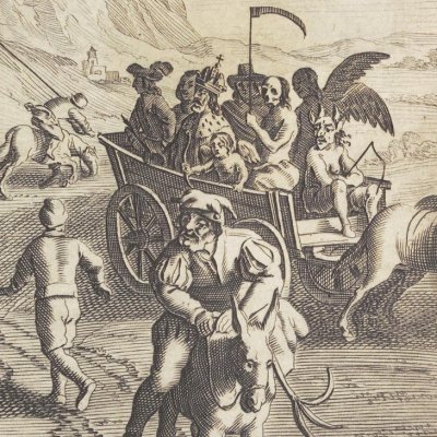 La charrette du Tribunal de la Mort (Don Quichotte, 1657) - Savery