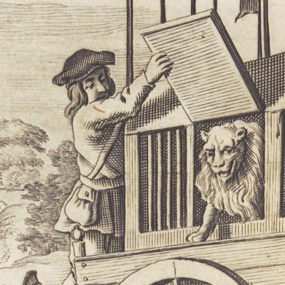 Don Quichotte face au lion (Don Quichotte, 1657) - Savery