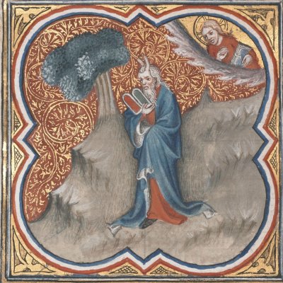 Les secondes tables de la Loi (Bible historiale de Petrus Comestor, F69v) - Jean Bondol