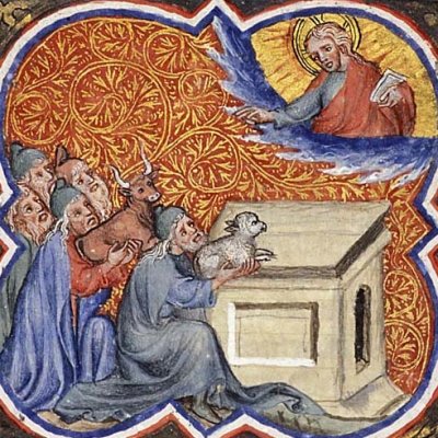 Sacrifice des Hébreux dans le Désert (P Comestor Bible historiale) - J. Bondol