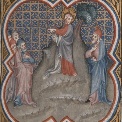 L’élection de Josué (Bible historiale de Petrus Comestor, F110r) - Jean Bondol
