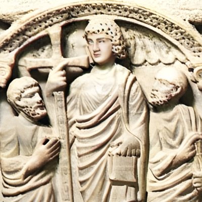 Le Christ entre Pierre et Paul (Sarcophage de Probus)