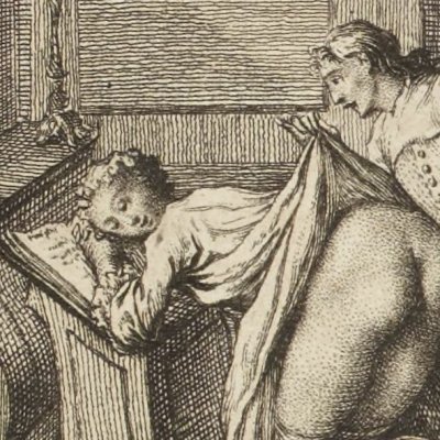 Martin trousse sœur Monique sur l’autel de l’église (Histoire de dom B***, 1741)