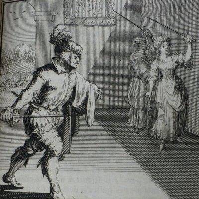 Bruit d’épée des chambrières au mur de la chambre (Heptam. N16, Amsterdam, 1698)