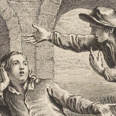 Le marchand, le gentilhomme… (La Fontaine, Desaint et Saillant, 1755) - Oudry