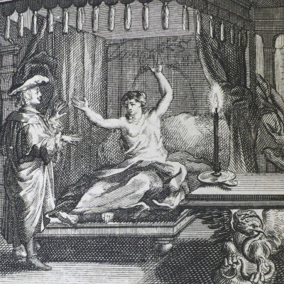 A president hides his wife's lover (Heptameron N36, Amsterdam, 1698)