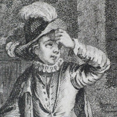 La chambrière reçoit Du Mesnil à la métairie (Hept., Berne, 1780) - Freudeberg