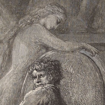 Cette maison hantée par l’horreur (E. Poe, Le Corbeau, 21) - Gustave Doré