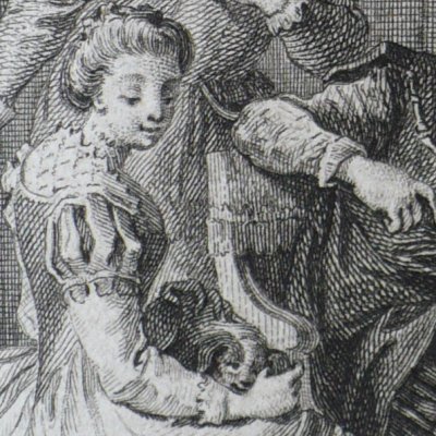 Dame courtisée pendant le carnaval (Heptaméron, Berne, 1780, N3) - Freudeberg