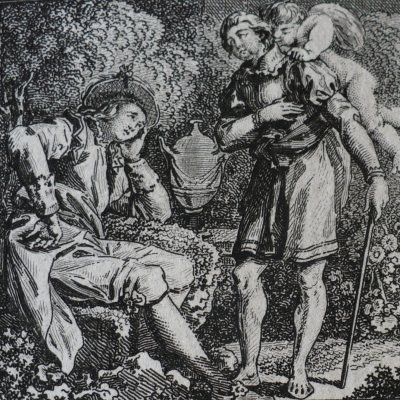 L’amant sollicitant l’ami (Heptaméron, Berne, 1780, N14) - Dunker