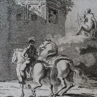 Retour du mari et dame au guet (Heptaméron, Berne, 1780, N26) - Dunker