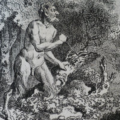 Satyre embusqué (Heptaméron, Berne, 1780, N31) - Dunker