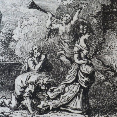 Trompeuses trompettes de la renommée (Heptaméron, Berne, 1780, N33) - Dunker