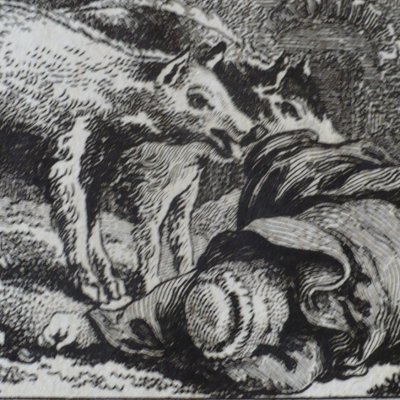 Cordeliers-porcs et cordelier-moine (Heptaméron, Berne, 1780, N34) - Dunker