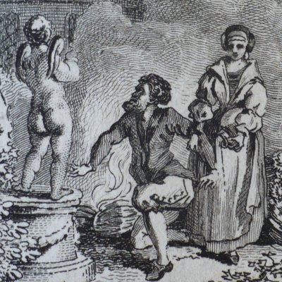 Un mari regagné par le feu (Heptaméron, Berne, 1780, N37) - Dunker