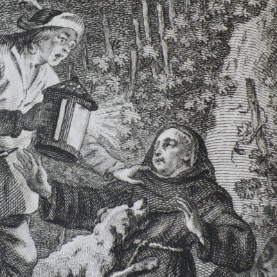 Un cordelier adultère rattrapé aux champs (Hept., Berne, 1780, N48) - Freudeberg