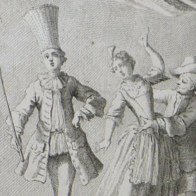 Bataille arrivée dans le tripot (Scènes du Roman comique, 2) - Oudry