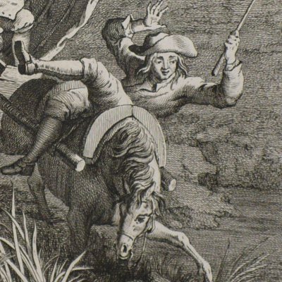 La Rancune en brancard dans le bourbier (Scènes du Roman comique, 5) - Oudry