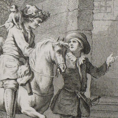 Arrivée de l’opérateur dans l’hôtellerie (Scènes du Roman comique, 11) - Oudry