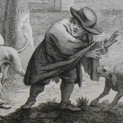 Sérénade donnée par Ragotin (Scènes du Roman comique, 12) - Oudry