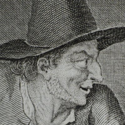 Portrait frontispice de Scarron (Le Roman comique, Amsterdam, la Cie, 1766)