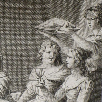 Le Destin au souper des mariés (Roman comique II-3, 1794) - Romanet > Le Barbier