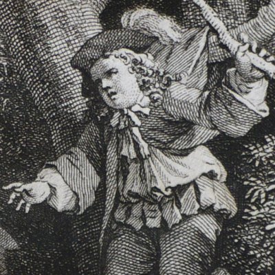 Ragotin pendu à un arbre (Roman comique III-2, 1794) - Le Barbier