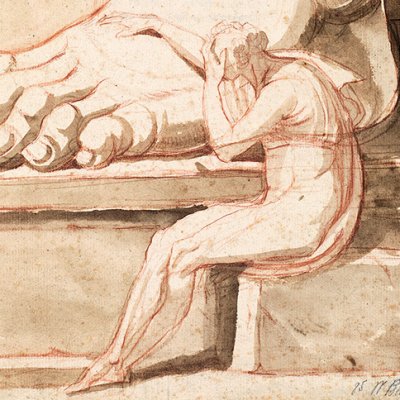 L’artiste désespéré devant la grandeur des ruines antiques - Johann H. Füssli