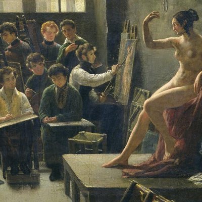 L’atelier des élèves de Gros - Auguste Massé