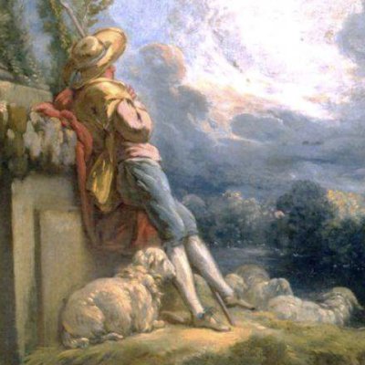 Pastorale, ou jeune berger dans un paysage - Boucher