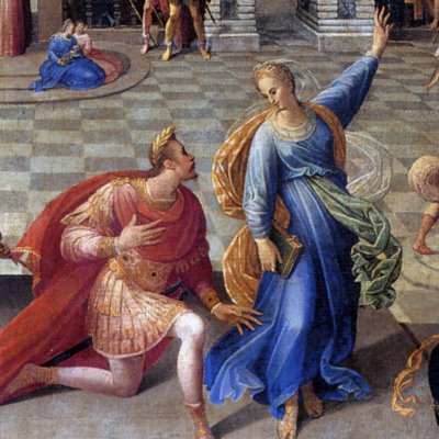 La sibylle de Tibur annonce à Auguste la naissance du Christ - Antoine Caron