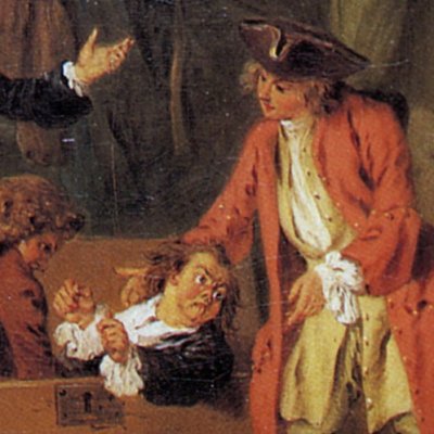 Ragotin retiré du coffre où la servante l’avait enfermé (Roman comique) - Pater