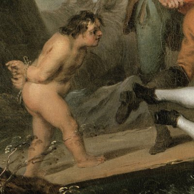 Ragotin pousse dans l’eau le père Gifflot (Roman comique) - Pater