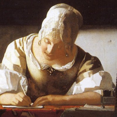 Jeune femme écrivant une lettre & sa servante - Vermeer