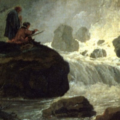 Paysage à la cascade - Hubert Robert