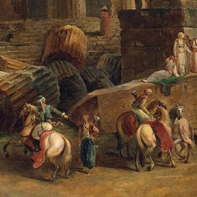 Ruins of a temple built in Athens - Hubert Robert