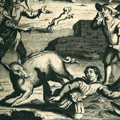 Aventure du cochon (Guzman de Alfarache, Anvers, 1681) - G. Bouttats
