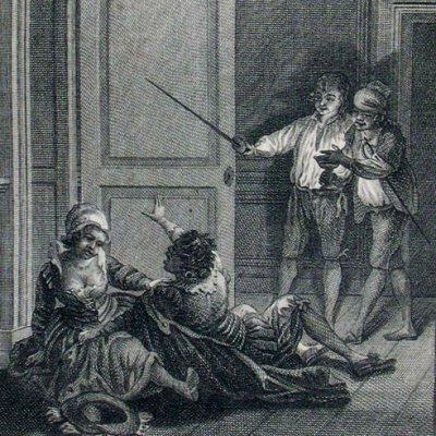 Guzman dans les bras d’une grosse cuisinière (G. d’Alfarache, 1783) - Marillier