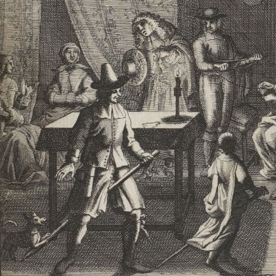 Frontispice du Roman bourgeois de Furetière