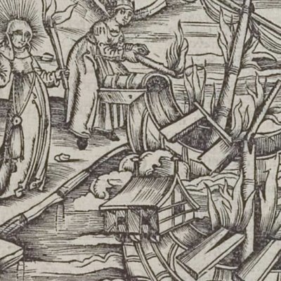Incendie des nefs troyennes (Virgile, Énéide 5, éd. Brant, Strasbourg Grüninger 1502, f245)