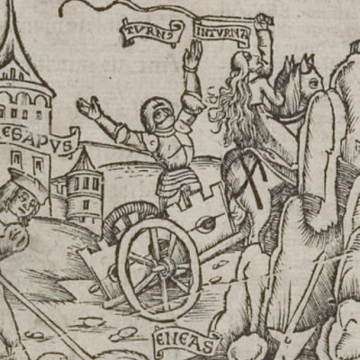 Énée blessé repart au combat (Énéide, Strasbourg, 1502) - Grüninger > Brant