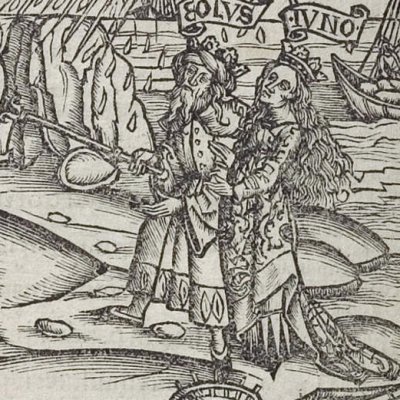 La tempête (Virgile, Énéide 1, éd. Brant, Strasbourg Grüninger 1502, f124v)