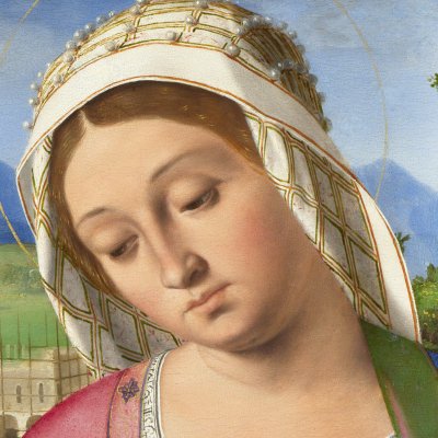 Vierge à l’enfant avec un moine suppliant - Andrea Previtali